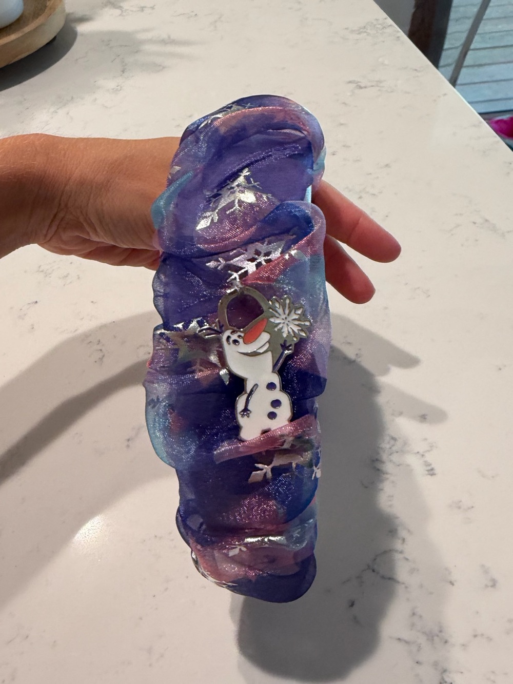 Disney Frozen Tulle Headband with Olaf Charm